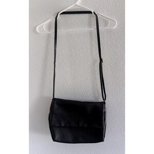 H&M Hobo Purse Black Faux Leather Grunge‎ Crossbody Y2K 90s Retro Boho